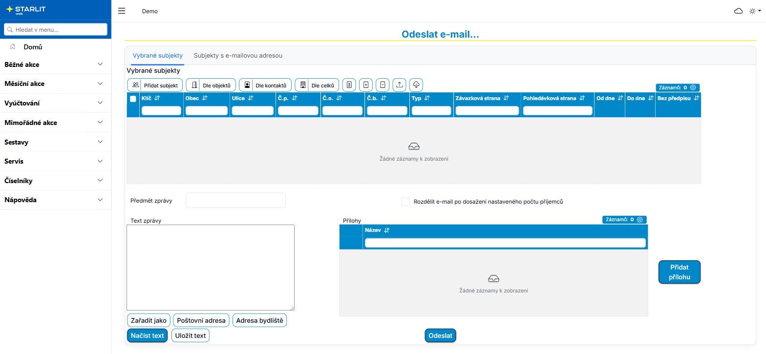Formulář Odeslat e-mail